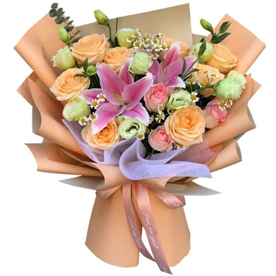 安顺11朵玫瑰桔梗百合，陪你每个季节